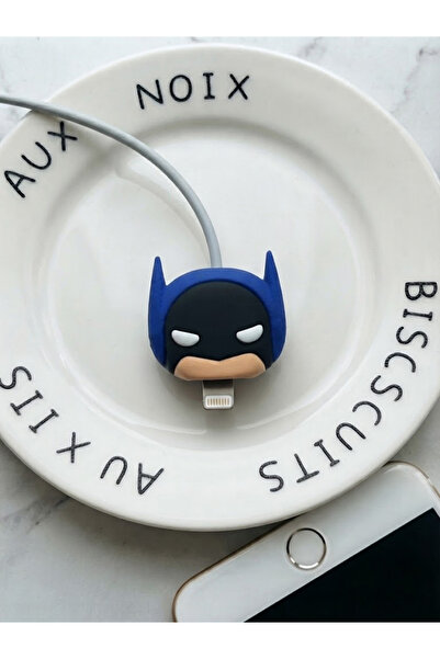 EDELFU Kablo Koruyucu Batman (Type-C /Lightning ) UYUMLU - 3D Silikon Şarj Ka...