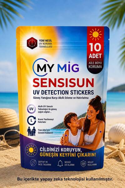MY MİG SENSISUN UV Duyarlı Güneş Kremi Yenileme Hatırlatıcı Sticker 10 Adet