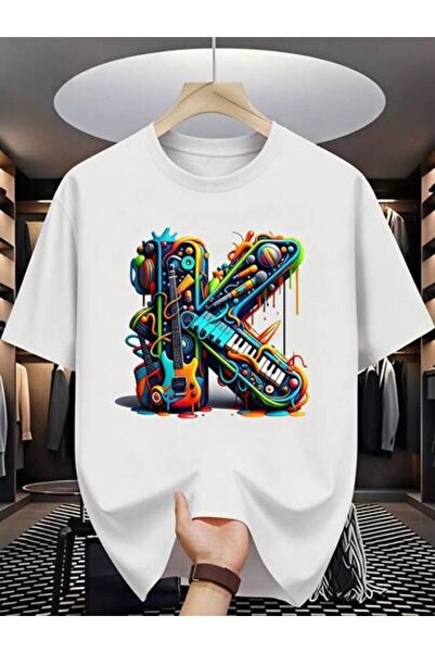 k222 ملابس صيفية للرجال، تي شيرتات ملونة بنمط الآلات الموسيقية، تي شيرت مضحك،...