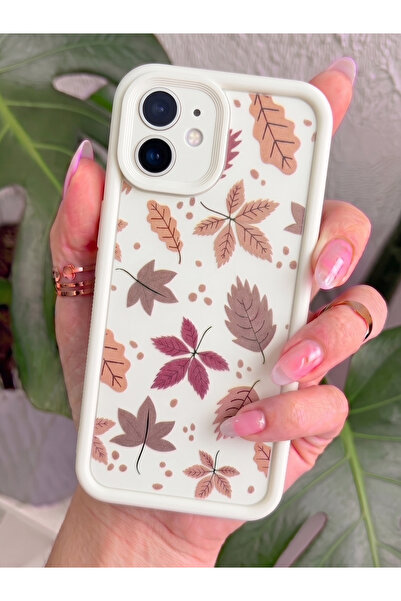 Rivor Apple iPhone 11 Uyumlu Kılıf Kamera Korumalı Sonbahar Yaprakları Desenl...