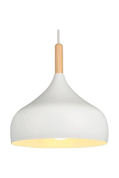 STARSTAR Nordic teardrop E27 wood/metal pendant white.