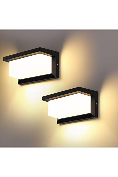 STARSTAR 2-pack 18W IP66 outdoor wall lamp warm white.