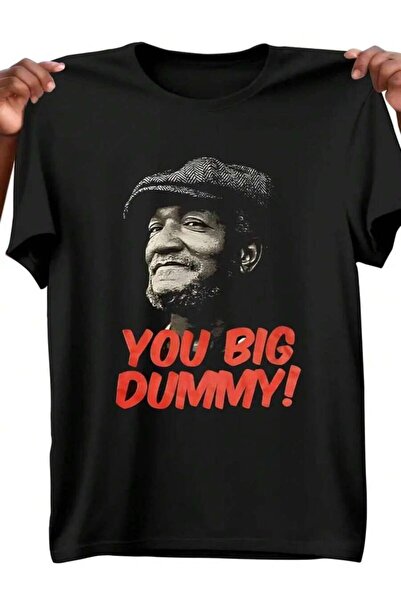 26LIK Plus Size Men's YOU BIG DUMMY!Monochrome Graphic Black T-Shirt - Casual...