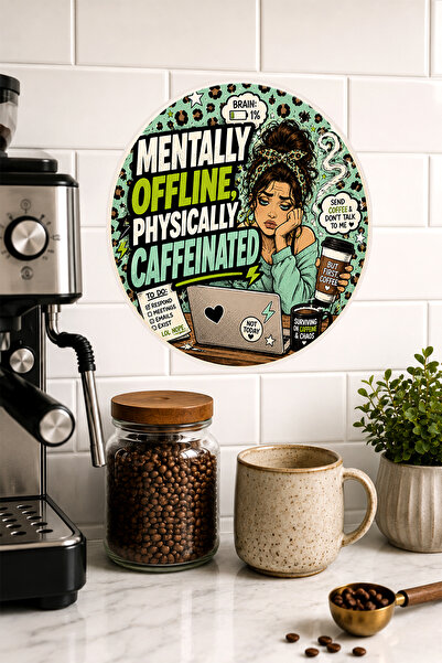 Mayeka Cafeaua este limba mea de dragoste - Placă rotundă de cafea vintage di...