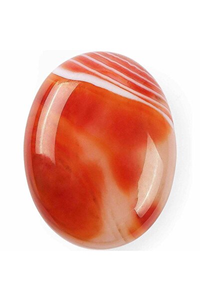 craftmystic Piatra terapeutica 4 cm „Worry Stone” Carneol rosu