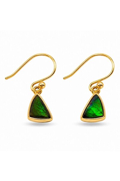 craftmystic Cercei Argint 925 cu Ammolit Triunghi - Creativitate si Energie P...