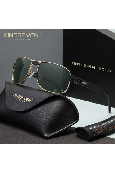 Choice4 نظارات شمسية رجالية Golden G15 KINGSEVEN مستقطبة بحماية UV400، إطار ك...