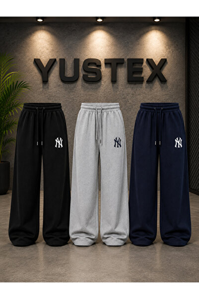 yx yustex sport 3'lü EŞOFMAN ALTI UNİSEX BOL PAÇA (SİYAH - GRİ ve LACİVERT)