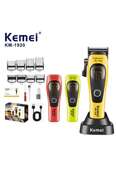 RGV Kemei Km-1920 4500mAh Li-pil Güçlü Saç Kesme Makinesi Manyetik motor 9000...