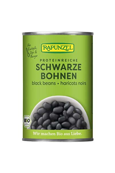 Rapunzel Fasole neagră conservată ecologică, 400g
