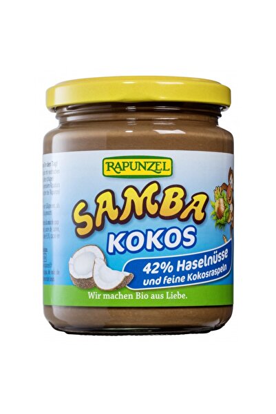 Rapunzel Cremă de ciocolată, alune de pădure și nucă de cocos Samba bio, 250g