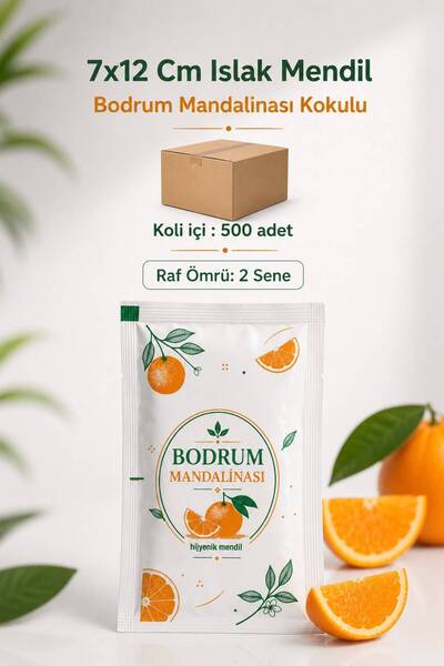 zipy Mandrin Bodrum Tangerine Scented Alcohol Wet Towel Wipes - 500 Pieces - ...