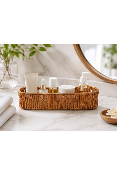 ARVALE Decorative Wicker Organizer Basket – Multi-Purpose Kitchen, Bathroom, ...