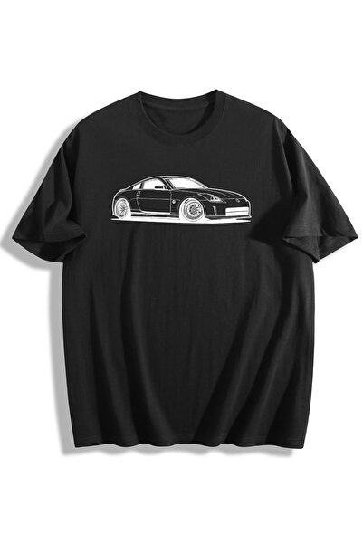 Generic Brand White Outline Sports Car Illustration,100% cotton,crew neck,pre...