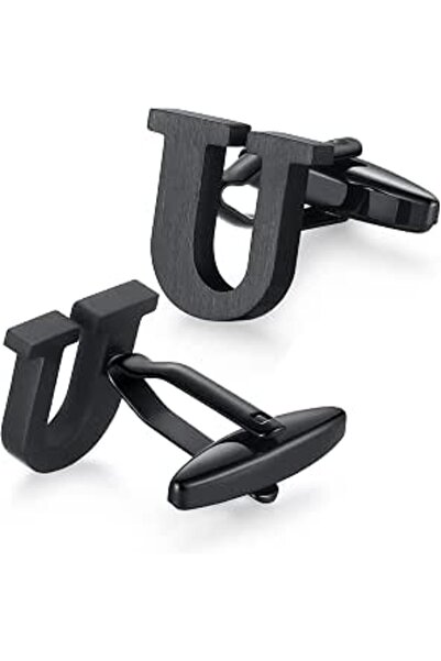 honeyfoam HONEY BEAR Cufflinks Initial Alphabet Letter for Mens Wedding Forma...