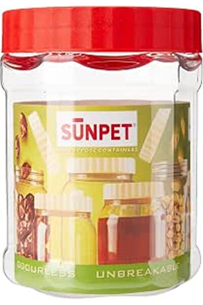 SunPet حاوية بلاستيكية لتخزين الطعام 100 مل × 6 قطع |   صنع في الهند، لون أصفر