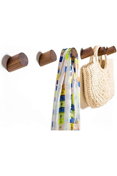 GENERAL Felidio Wall Hooks, Natural Wood Coat Hooks Wall Mounted (2 Pack) - R...