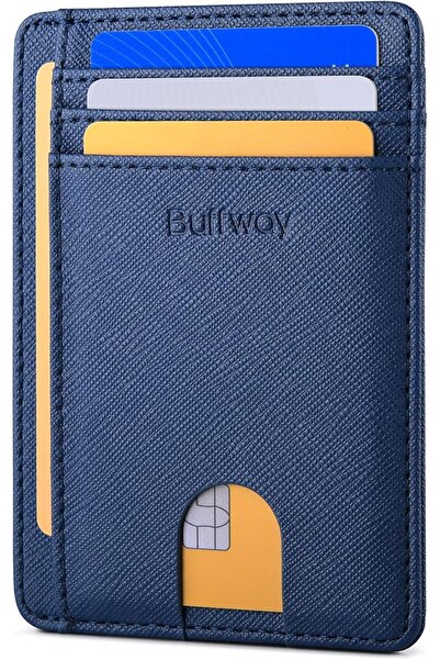 Buffway Mens RFID Blocking Slim Bifold Wallet Minimalist Leather Small Wallet...