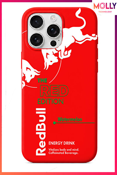 Molly iPhone 15 PRO MAX İçin Kırmızı Redbull The Red Edition Desenli İçi Kadi...