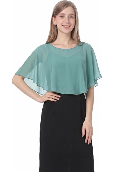 GENERAL Baoqiya Capelets for Women Shawls and Wraps Soft Chiffon Cape For Wed...