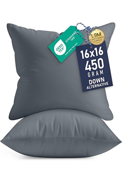 Utopia Bedding Throw Pillows Insert (Pack of 2, White) - 20 x 20 Inches Bed a...