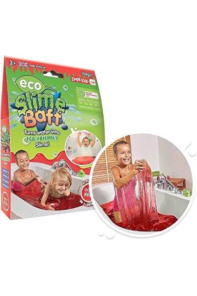 Zimpli Kids إيكو سلايم باف ريد، للاستخدام في حمام واحد أو 4 استخدامات للعب، م...