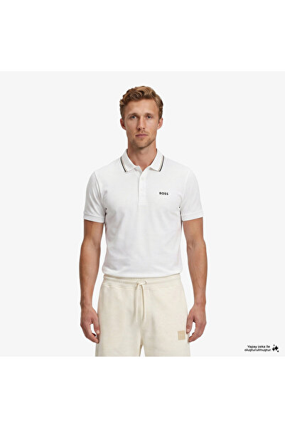 BOSS Birdie Paule Erkek Beyaz Polo