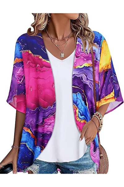 GENERAL Womens Kimono Beach Cover Up Chiffon Cardigan Floral Tops Loose Capes
