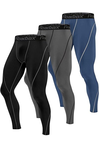 Roadbox Compression Shorts Mens 3 Pack, Sports Underwear Base Layer Shorts, Q...