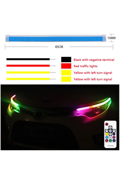 Choice شريط إضاءة LED RGB بطول 45 سم (قطعتان) 30/45/60 سم، يُستخدم كإشارة انع...