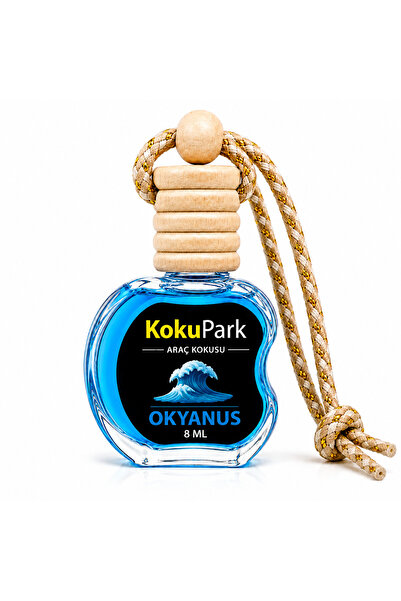 Okyanus 8 ML Cam Şişe Araç Kokusu – Premium Ahşap Kapaklı Oto Parfümü