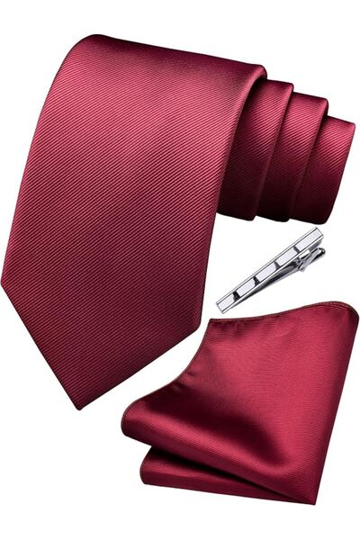 GENERAL 'Branduce 3.15''8cm Men's Solid Color Necktie and Pocket Square Tie C...