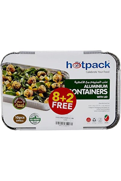 Hotpack Disposable Aluminium Container with Lid 890ml 8+2