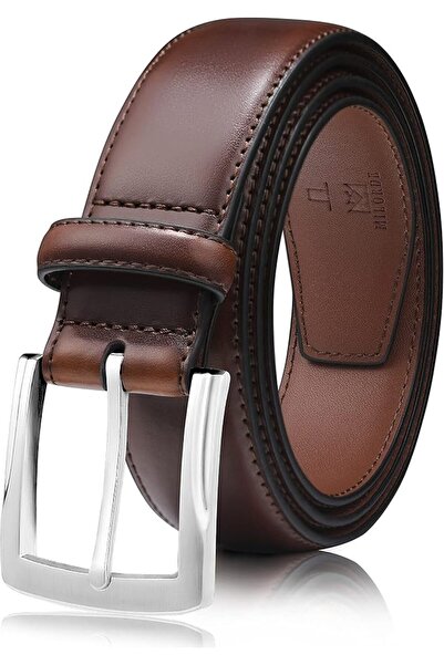 GENERAL MILORDE Men's Genuine Leather Dress Belt, Handmade, 100% Cow Leather,...