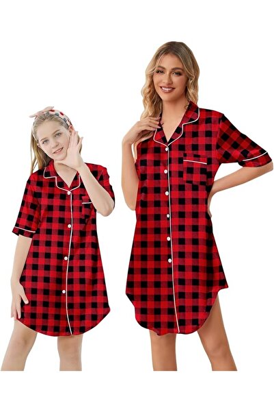 GENERAL Schbbbta Girls Boys Satin Pajamas Set, 2Piece Silk Nightwear Button-D...