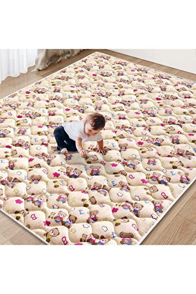 VibeLabShop Vibe Bear Baby Play Mat 71" X 59", Premium Thicker Foam One-Piece...