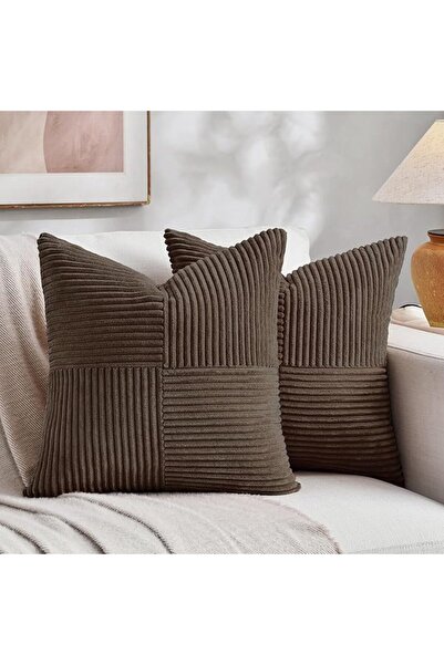 Fancy Homi 2 Packs Rust Boho Decorative Throw Pillow Covers 18x18 Inch for Co...