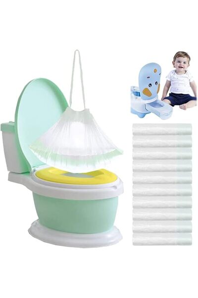 Alybrol 100 Pack Potty Chair Liners Disposable,Drawstring Training Toilet Sea...