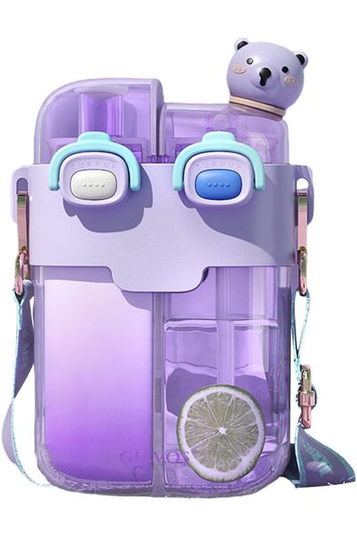 Arabest Water Bottle,780ml Dual Use with Two Straws,Portable Drinking Bottle ...