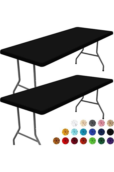 Generic Brand Two-piece rectangular stretch tablecloth set (183 cm) – A form-...