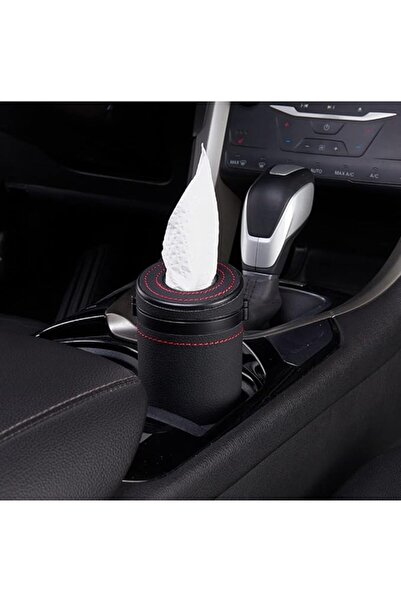 HONPOLO Car Tissue Box Cylindrical Armrest Box Leather Car Paper Box Set Mult...