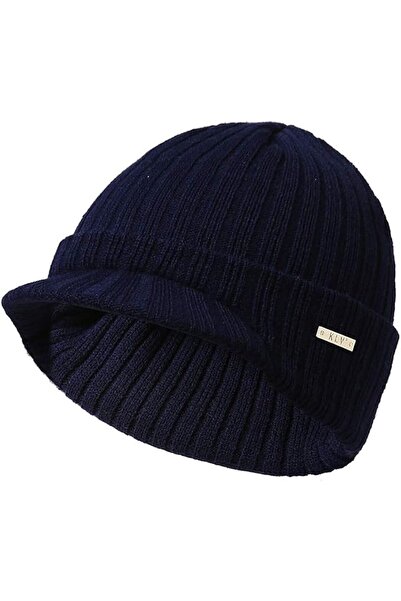 GENERAL Mens Winter Knitting Wool Warm Hat Daily Slouchy Hats Beanie Cap