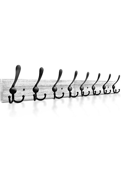 IBosins Wall Mounted Coat Rack, Entryway Hanging Coat Rack, 2 Pack Metal Wood...