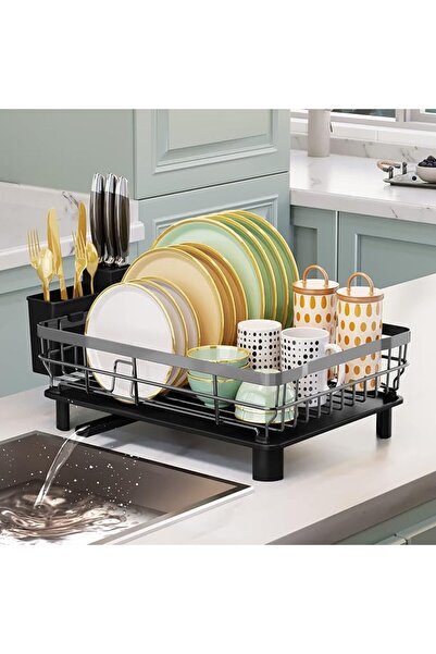 GENERAL AIDERLY Dish Drying Rack with Drainboard Dish Drainers for Kitchen Co...