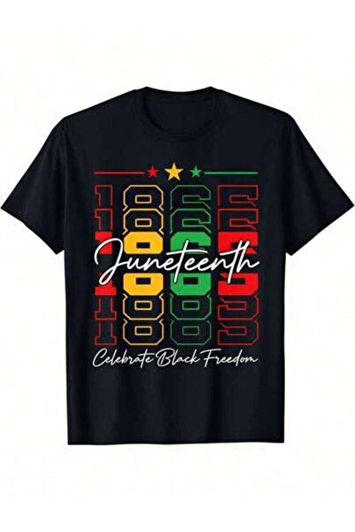 k222 ملابس صيفية للرجال، تي شيرت بطباعة 1865 Celebrate Black Freedom، تي شيرت...