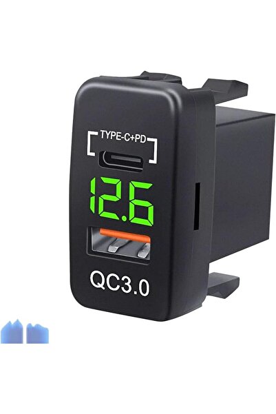 NALACAL USB Quick Charger Socket 12V/24V 38W 3.0 USB &Type-C PD Outlet USB Mu...