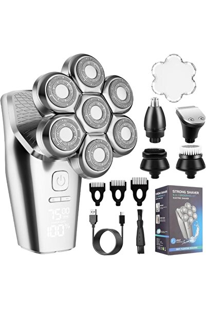 EACAM Electric Shaver for Men 7 Floating Heads Beard Hair Clipper Facial Clea...
