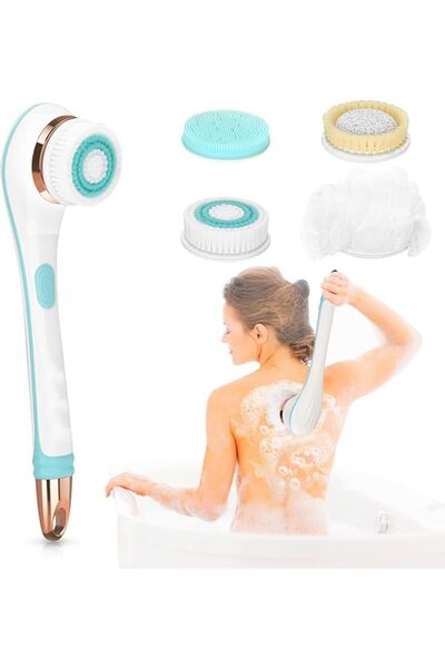 NALACAL Electric Body Brush, Rechargeable Electric Body Scrubber with Long Ha...