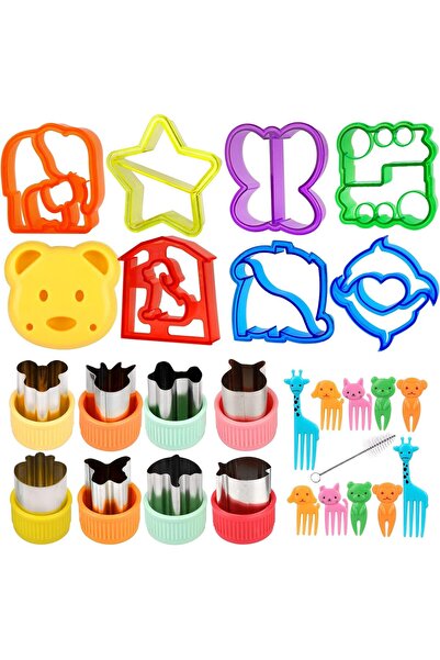 Arabest 26-Piece Kids Sandwich,Vegetable,Cookie,Fruit Shape Cutters Set,Stain...