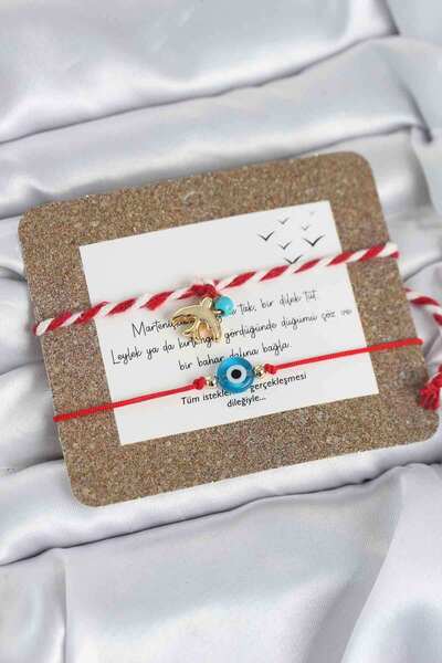 Generic Brand Marteniçka Bracelet Set of 2 Evil Eye and Swallow Model